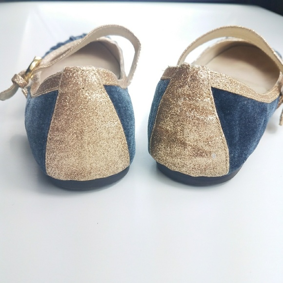 Anthropologie Glittery Velvet Mary Janes - Picture 5 of 6